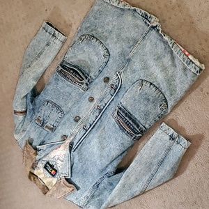 Vintage longline denim coat